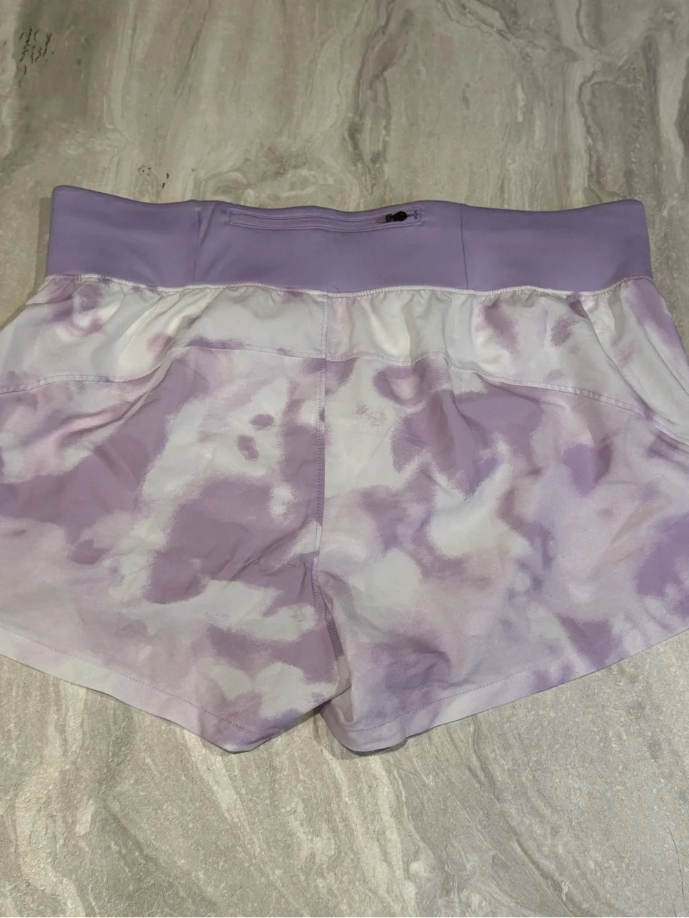 Under Armour Lavender and White Tie-Dye Athletic Shorts